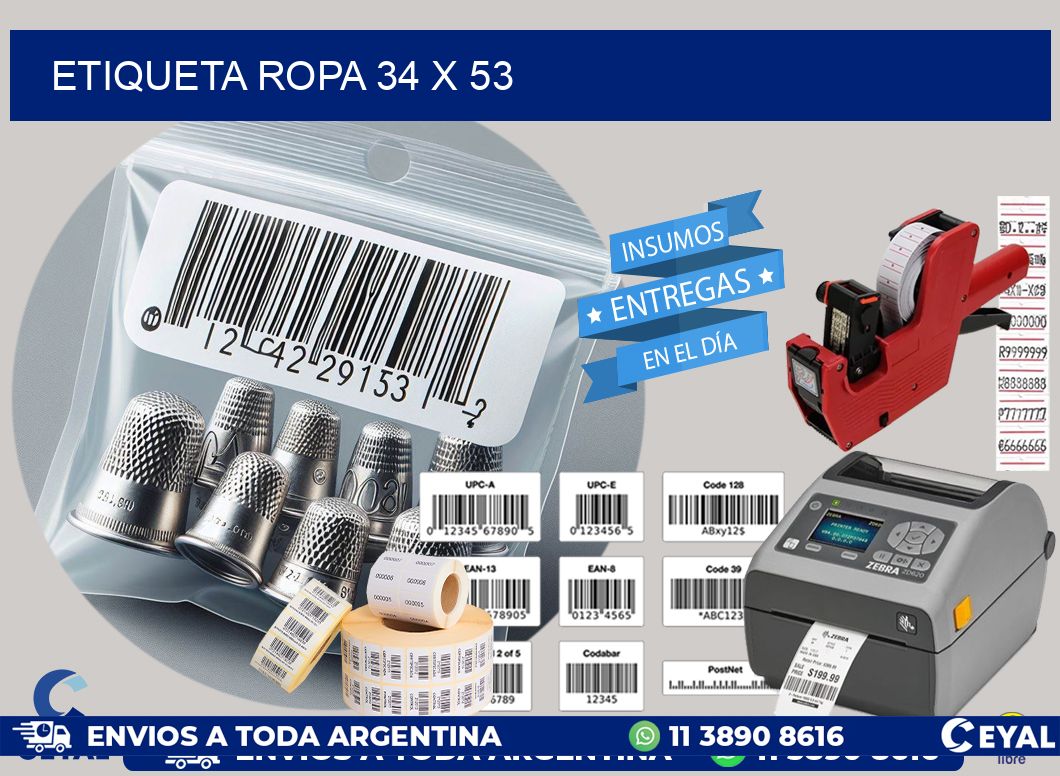 ETIQUETA ROPA 34 x 53