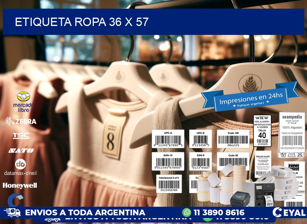 ETIQUETA ROPA 36 x 57