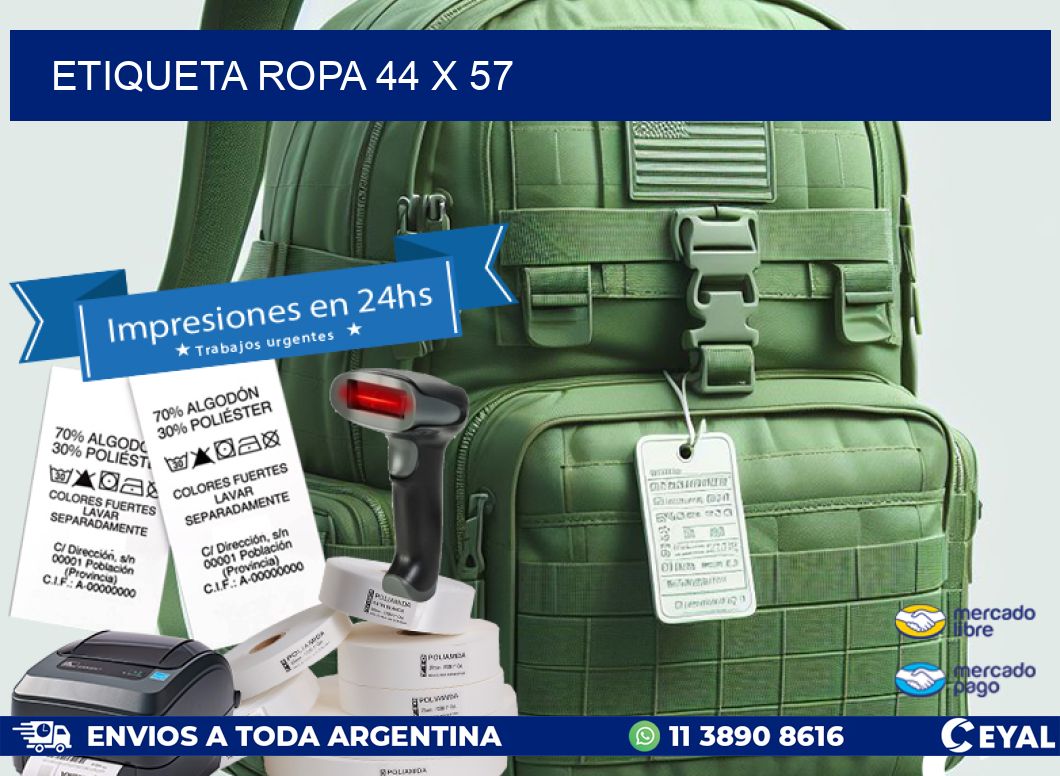 ETIQUETA ROPA 44 x 57