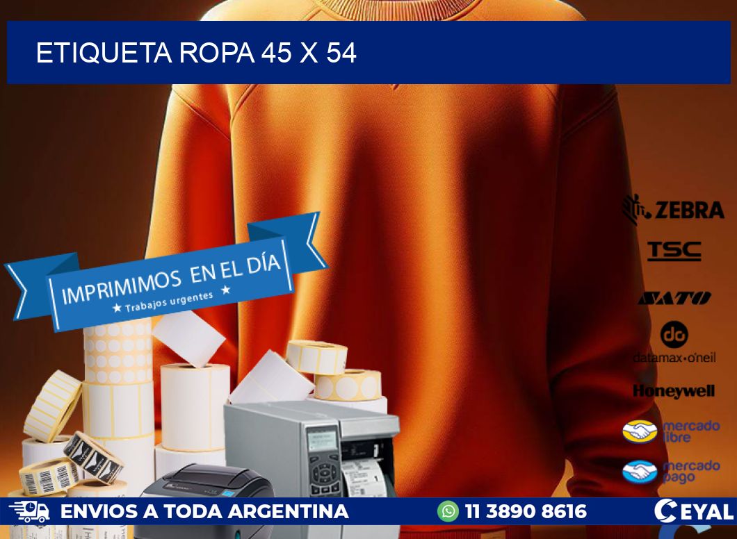 ETIQUETA ROPA 45 x 54