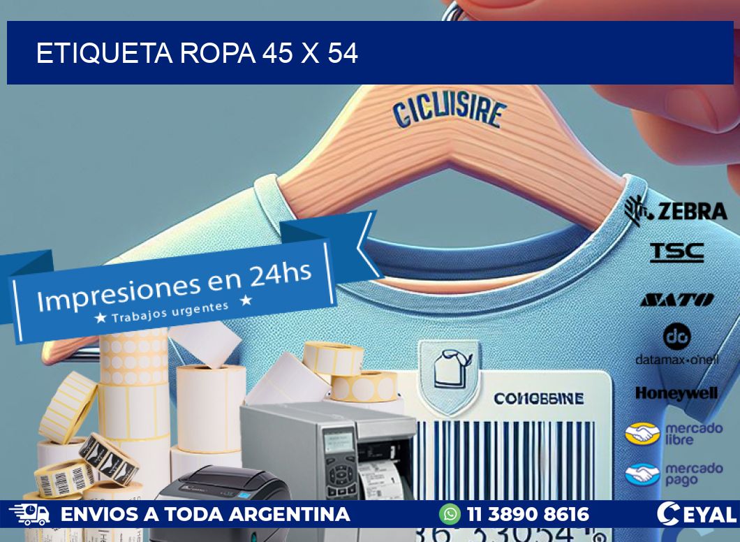 ETIQUETA ROPA 45 x 54