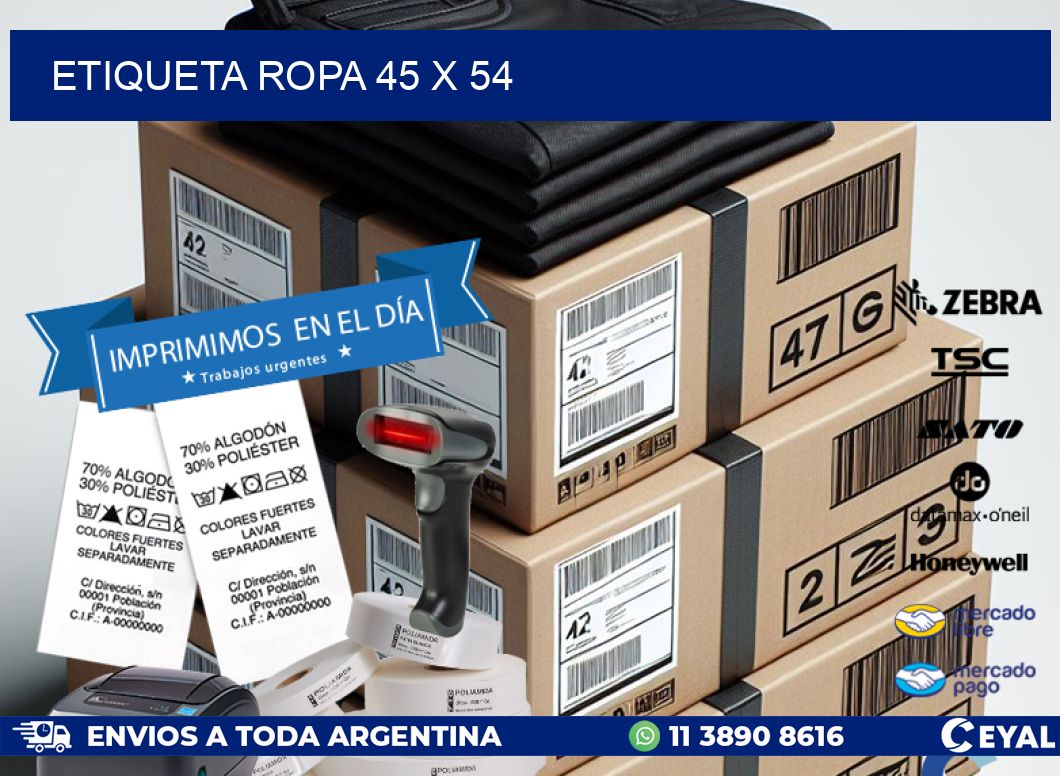 ETIQUETA ROPA 45 x 54