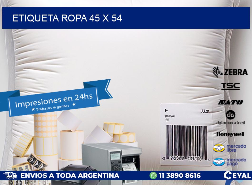 ETIQUETA ROPA 45 x 54