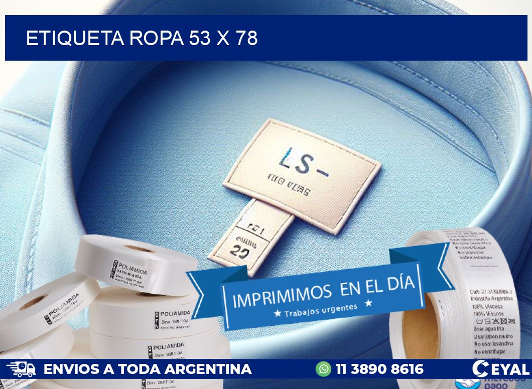 ETIQUETA ROPA 53 x 78