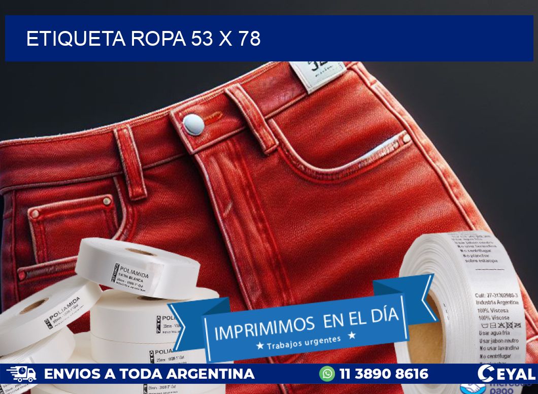 ETIQUETA ROPA 53 x 78