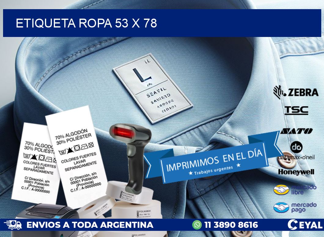 ETIQUETA ROPA 53 x 78
