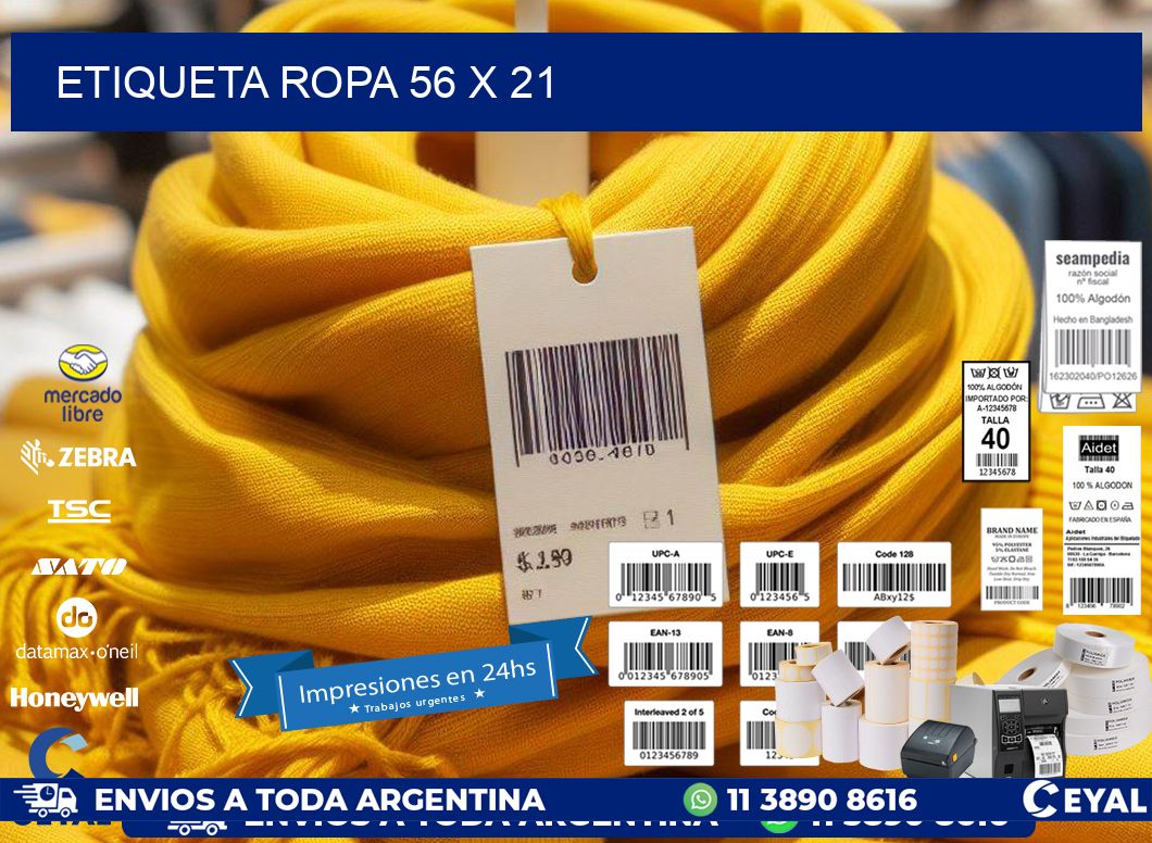 ETIQUETA ROPA 56 x 21