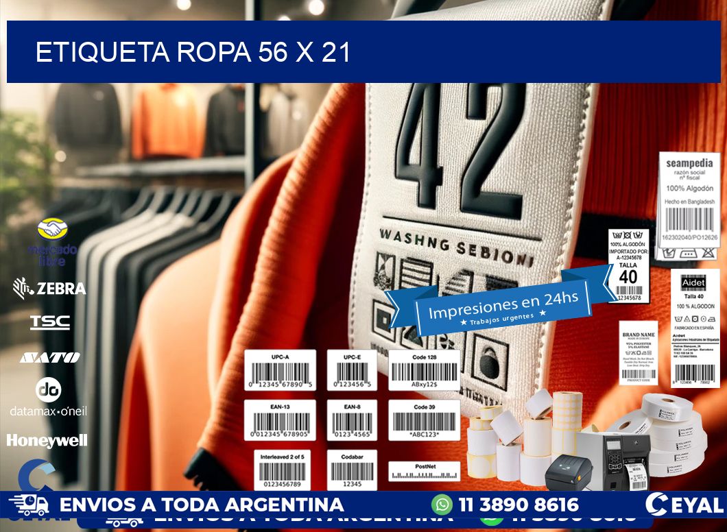 ETIQUETA ROPA 56 x 21