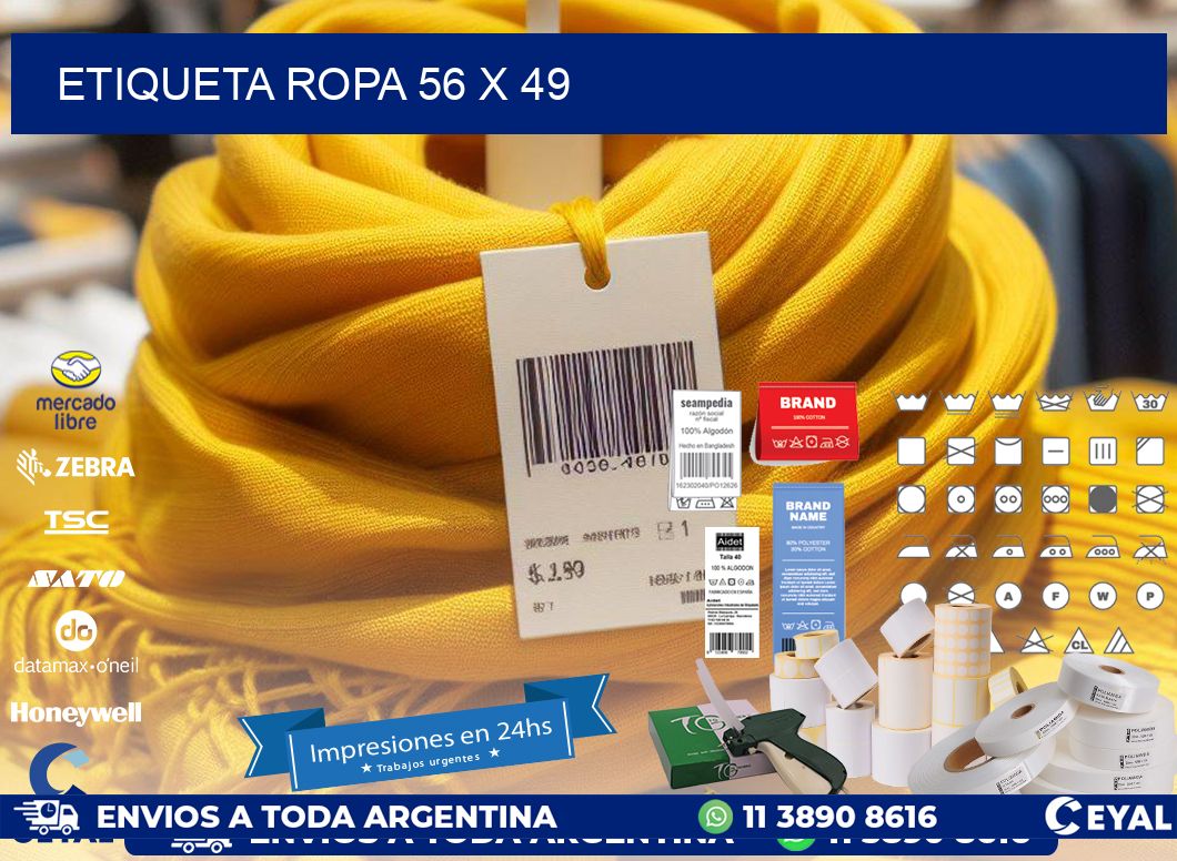ETIQUETA ROPA 56 x 49