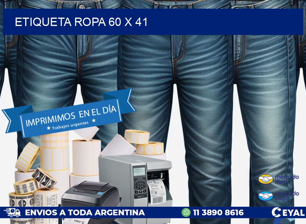 ETIQUETA ROPA 60 x 41