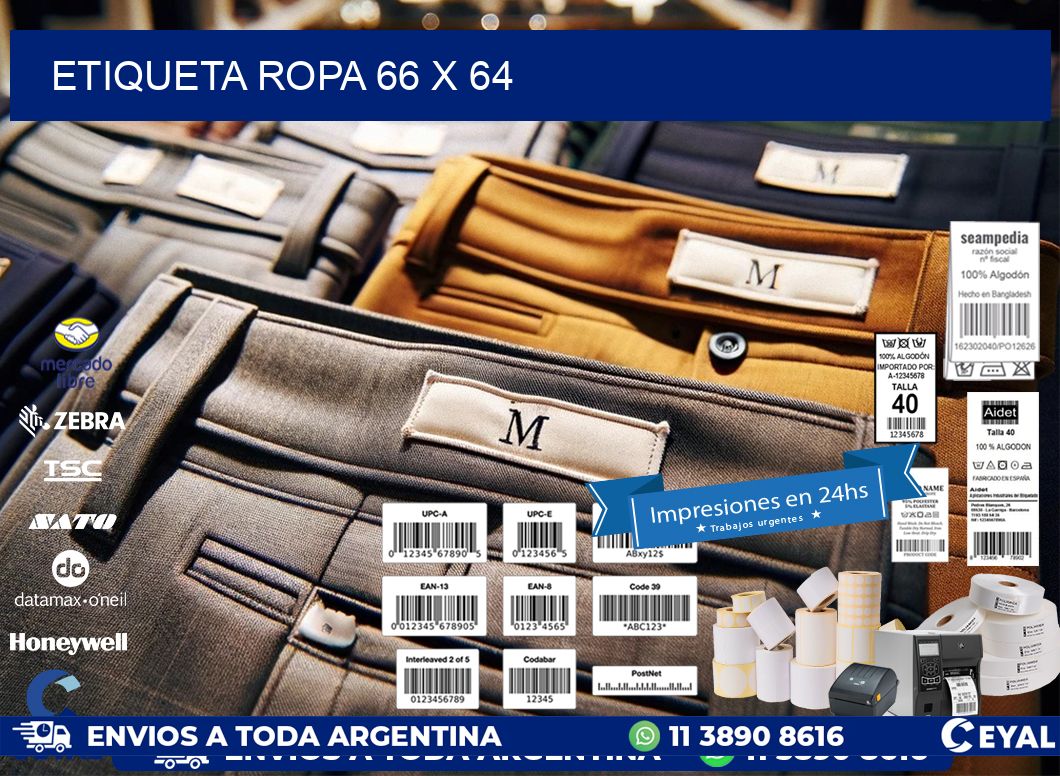 ETIQUETA ROPA 66 x 64