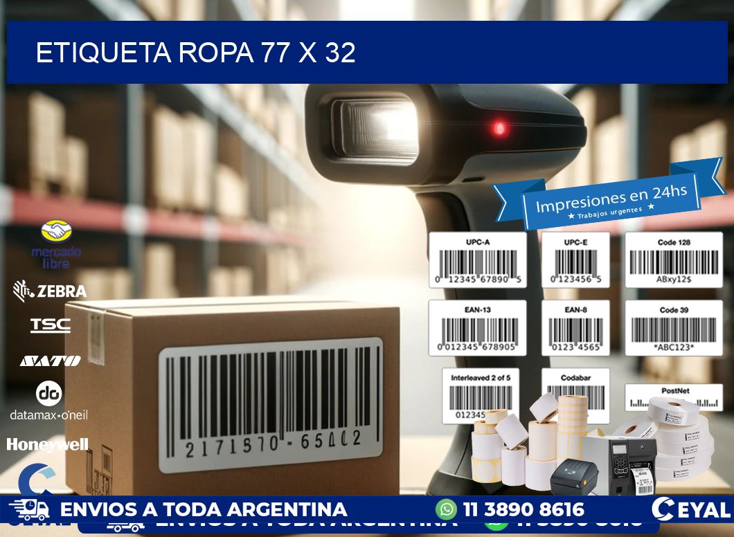 ETIQUETA ROPA 77 x 32
