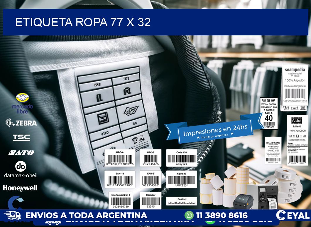 ETIQUETA ROPA 77 x 32