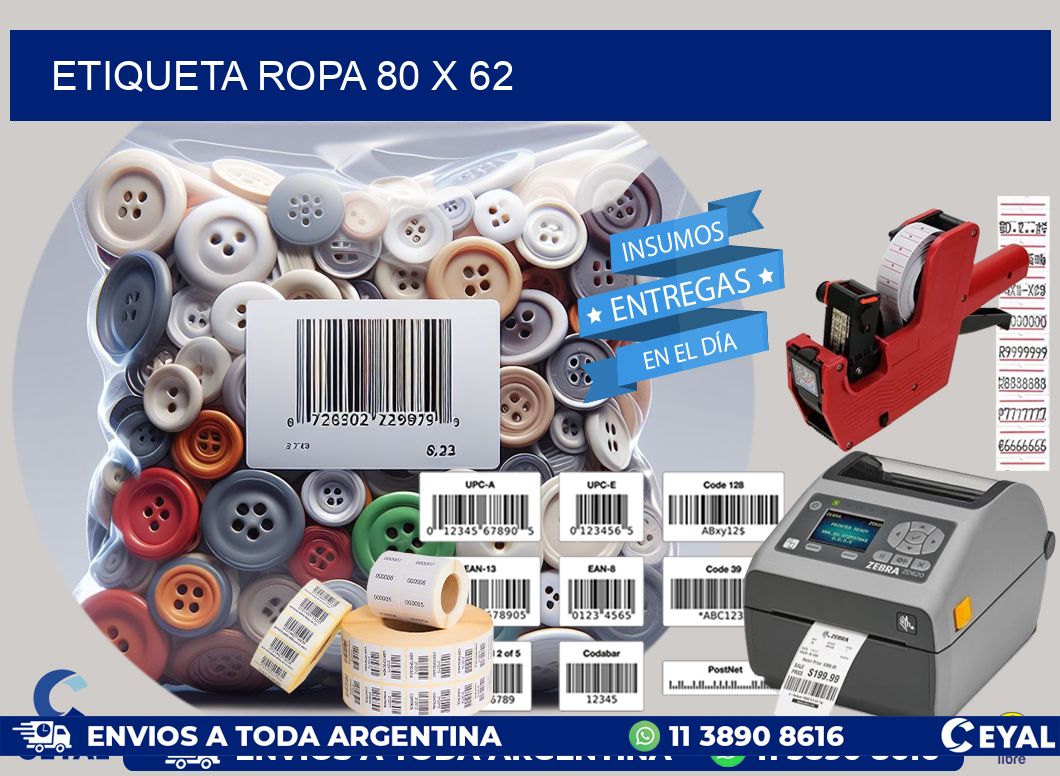 ETIQUETA ROPA 80 x 62