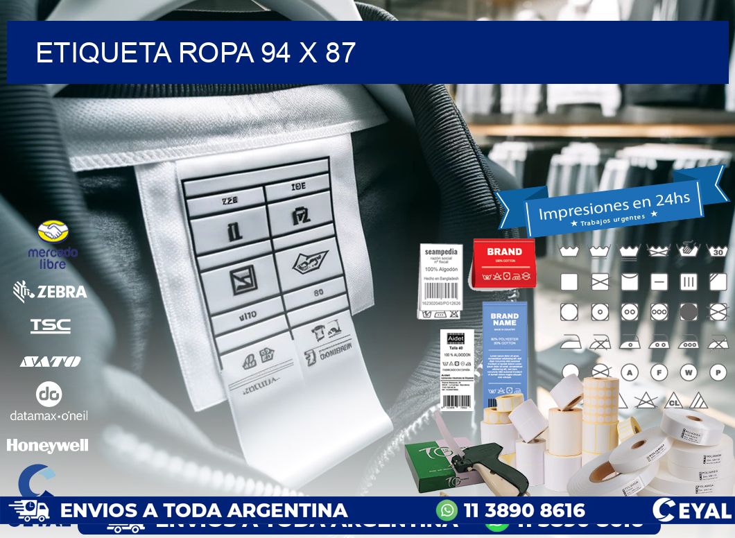 ETIQUETA ROPA 94 x 87