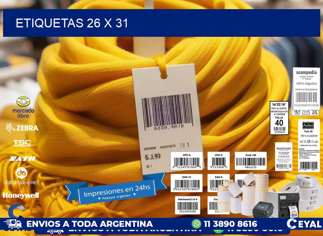 ETIQUETAS 26 x 31