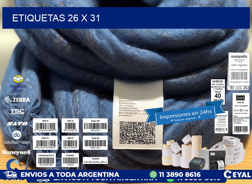 ETIQUETAS 26 x 31