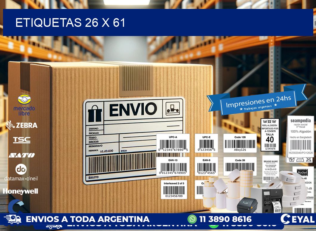 ETIQUETAS 26 x 61