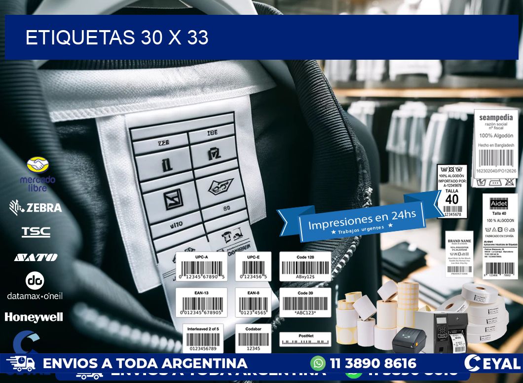ETIQUETAS 30 x 33