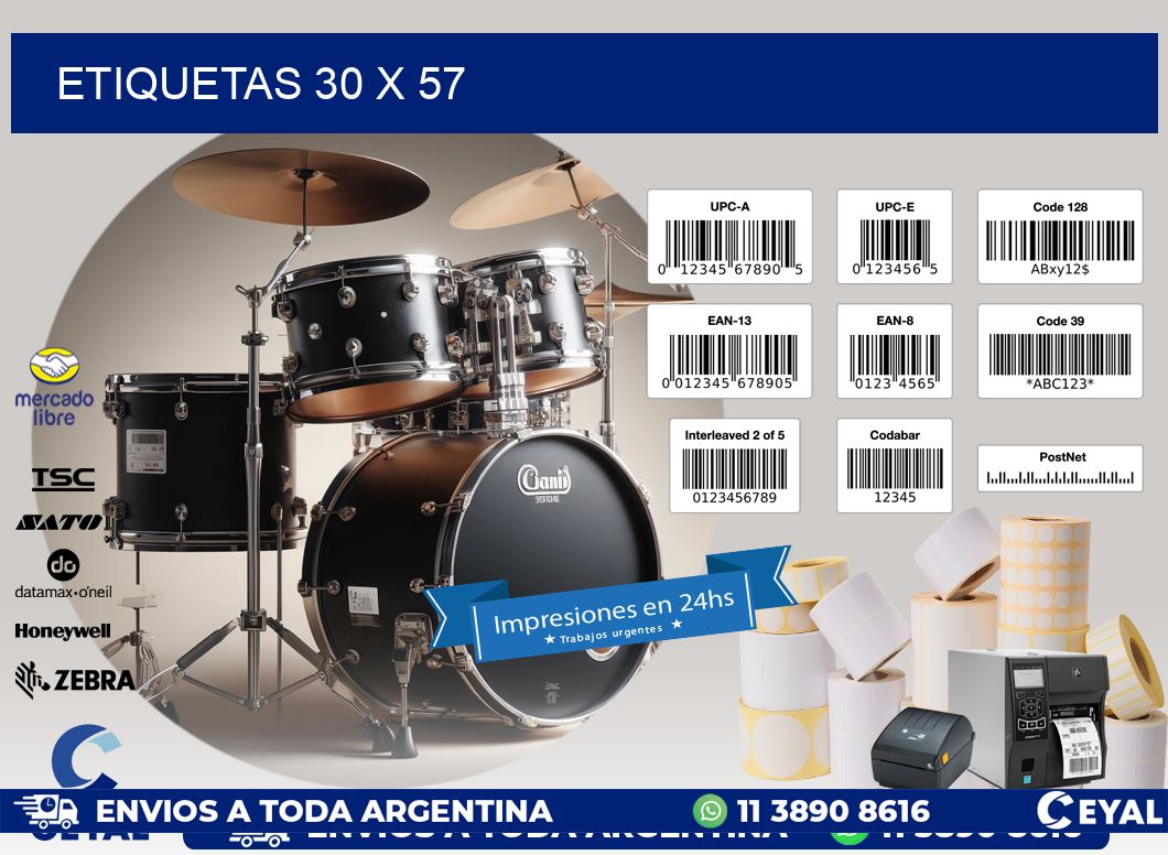 ETIQUETAS 30 x 57
