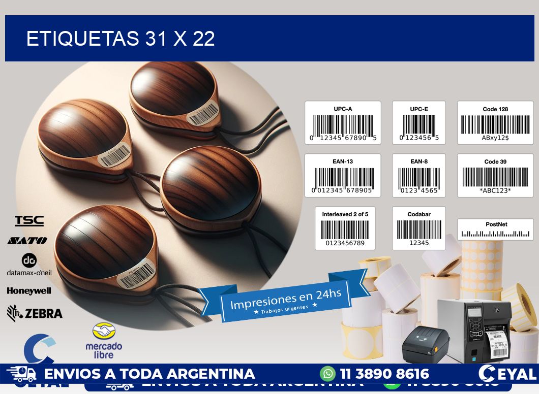 ETIQUETAS 31 x 22