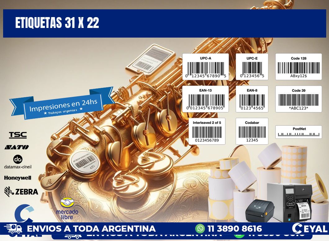 ETIQUETAS 31 x 22