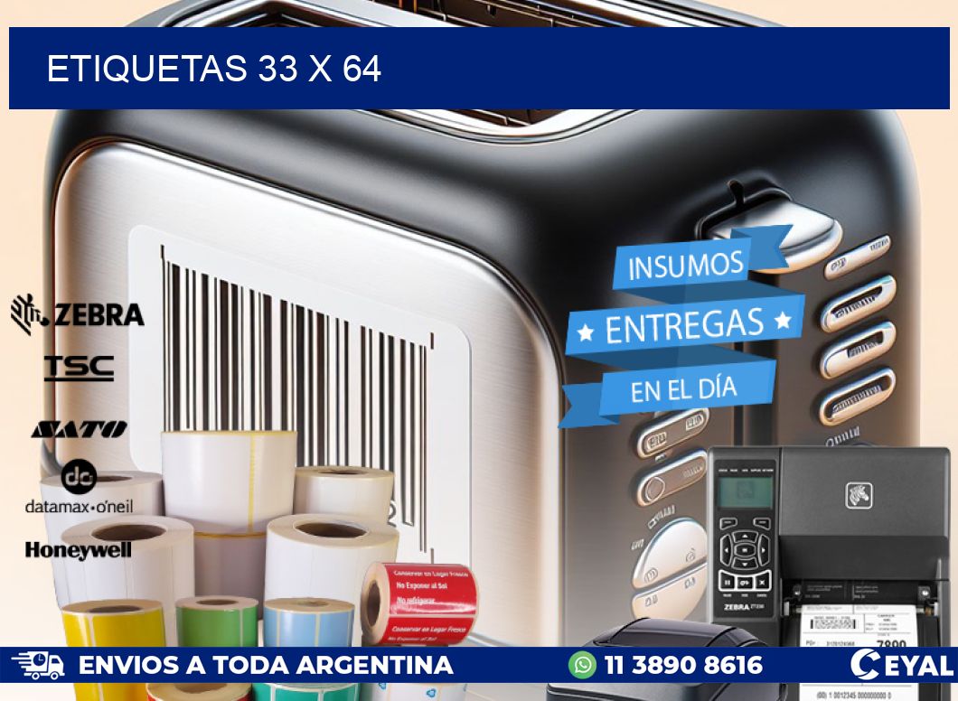 ETIQUETAS 33 x 64