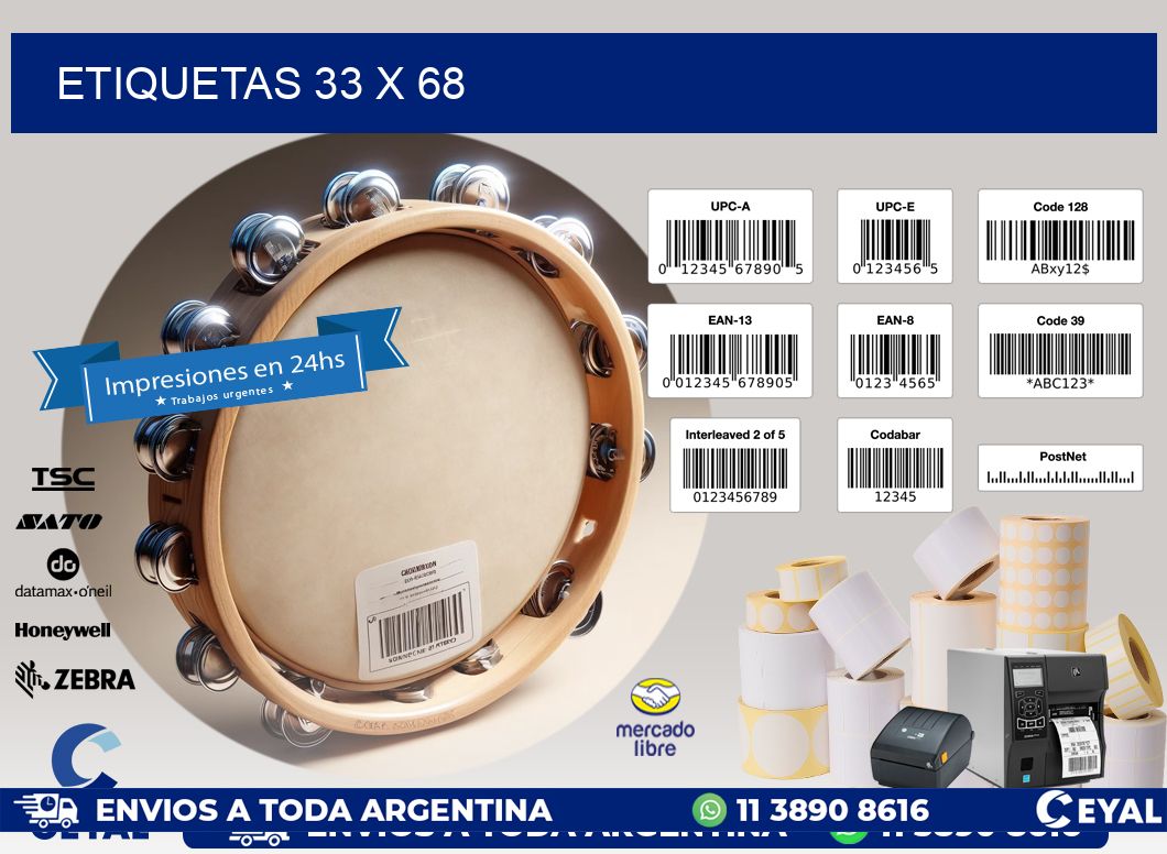 ETIQUETAS 33 x 68
