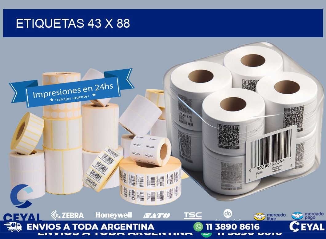 ETIQUETAS 43 x 88