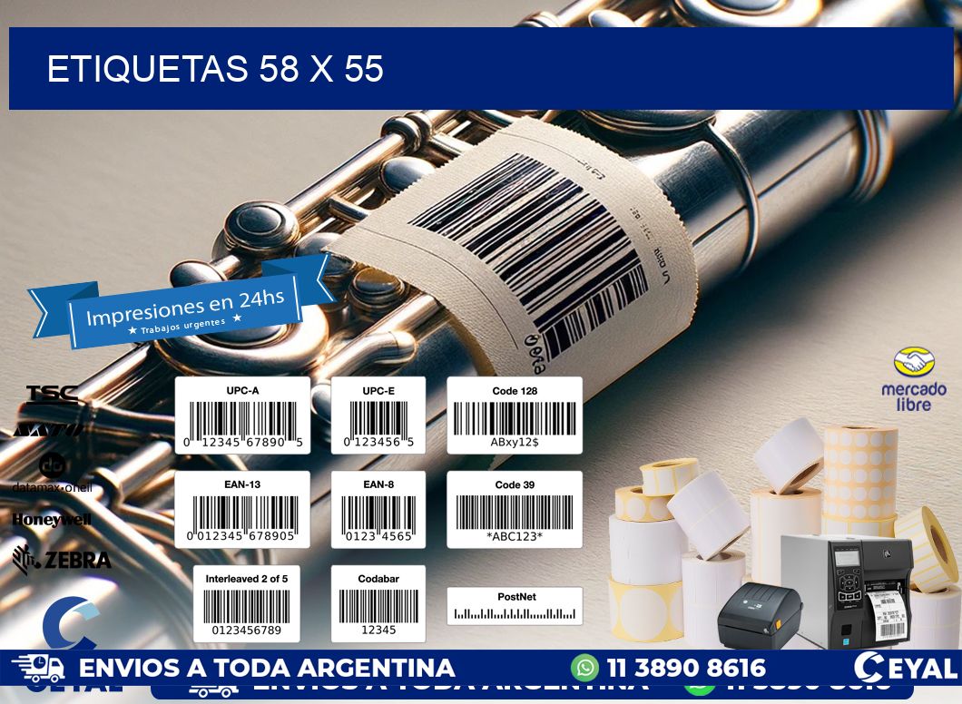 ETIQUETAS 58 x 55
