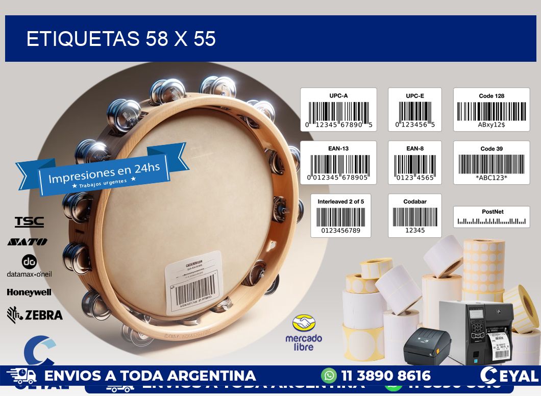 ETIQUETAS 58 x 55