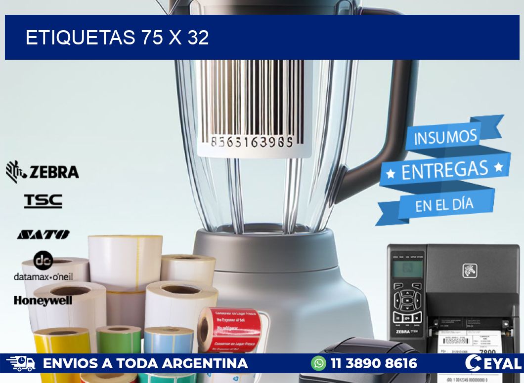 ETIQUETAS 75 x 32