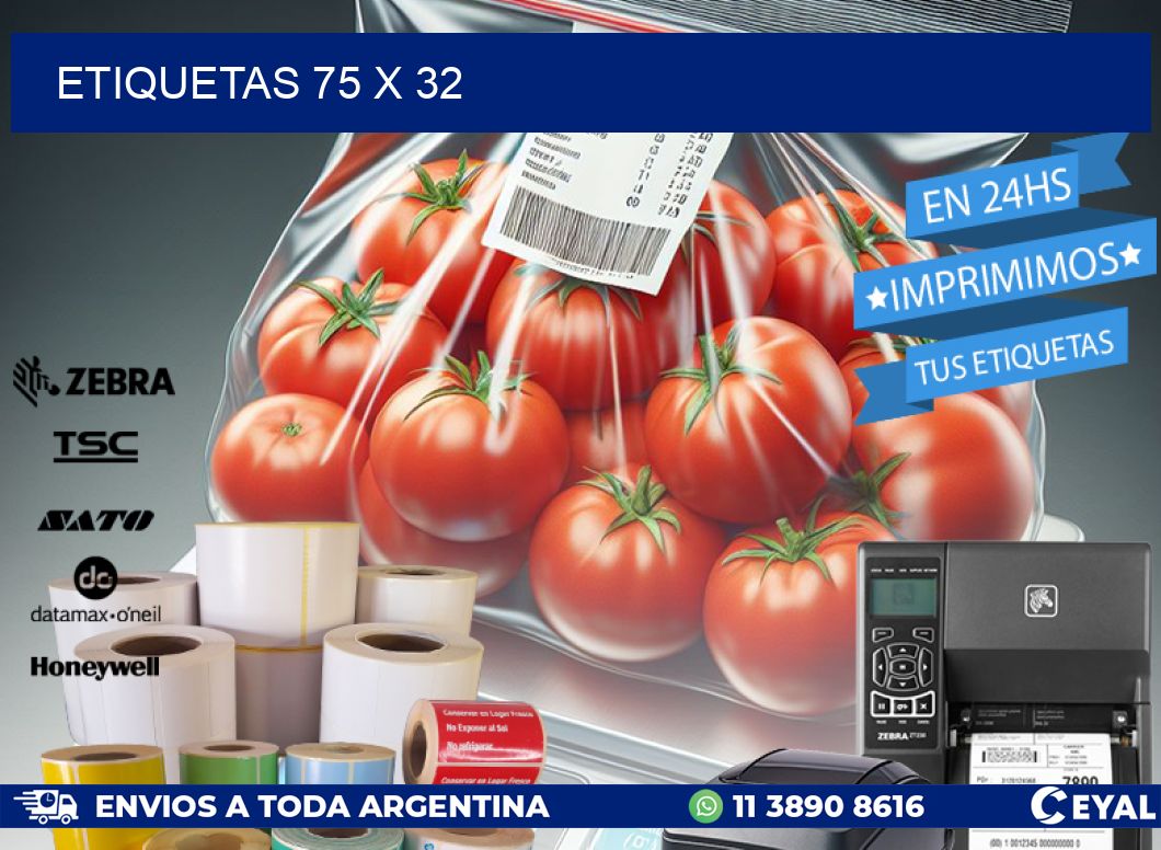 ETIQUETAS 75 x 32