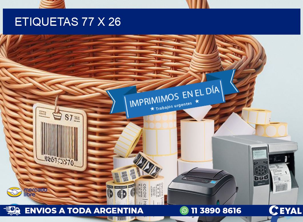 ETIQUETAS 77 x 26