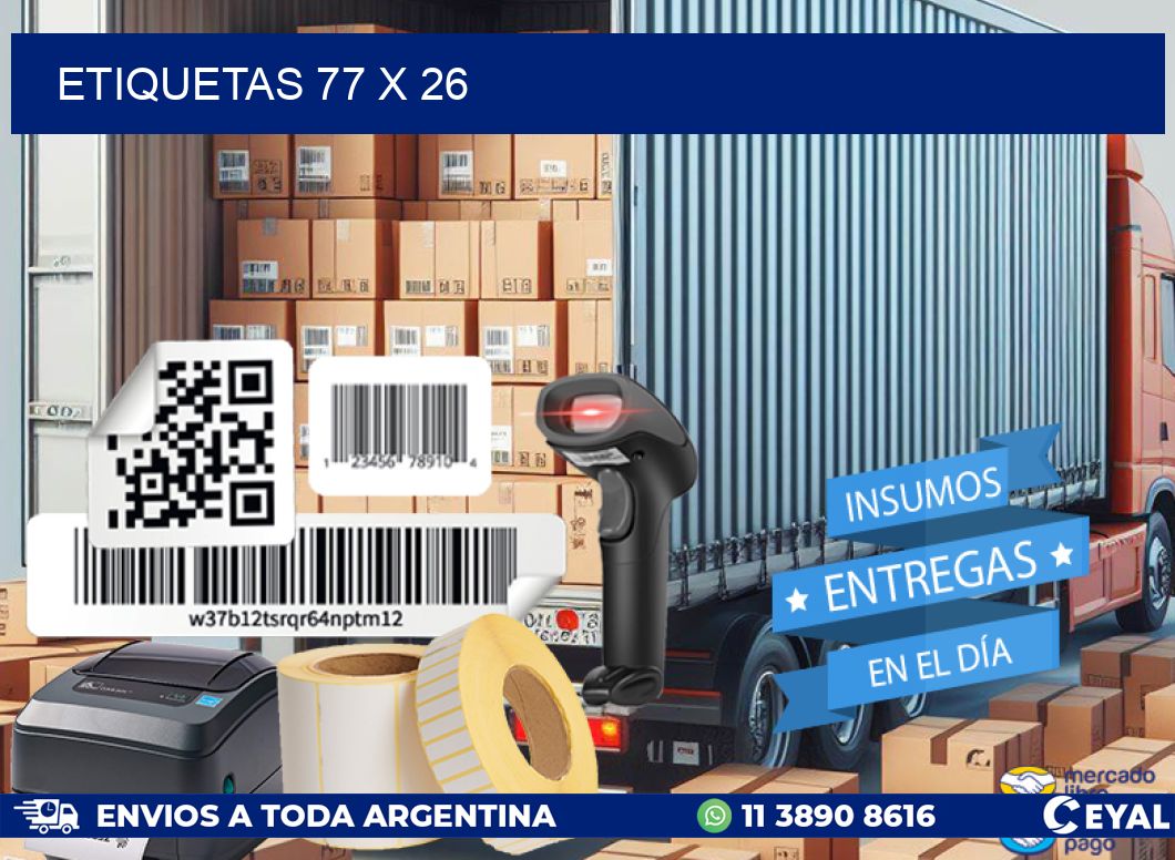 ETIQUETAS 77 x 26