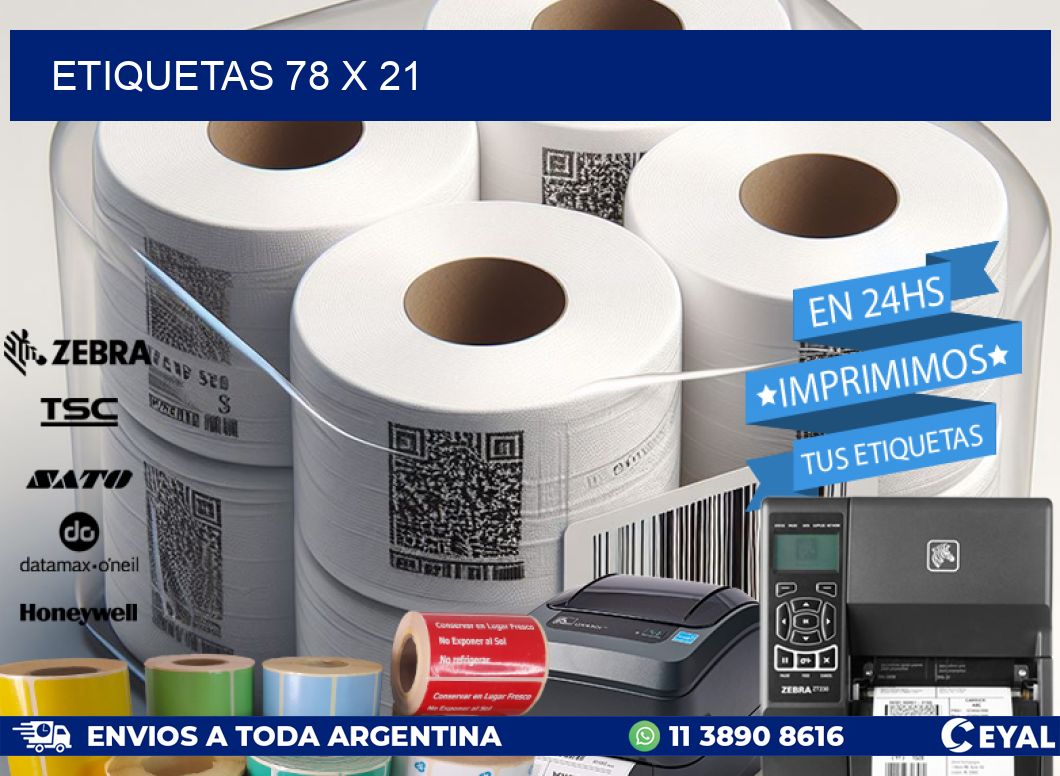 ETIQUETAS 78 x 21