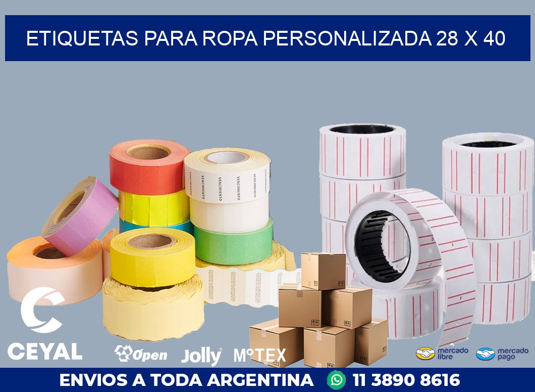 ETIQUETAS PARA ROPA PERSONALIZADA 28 x 40
