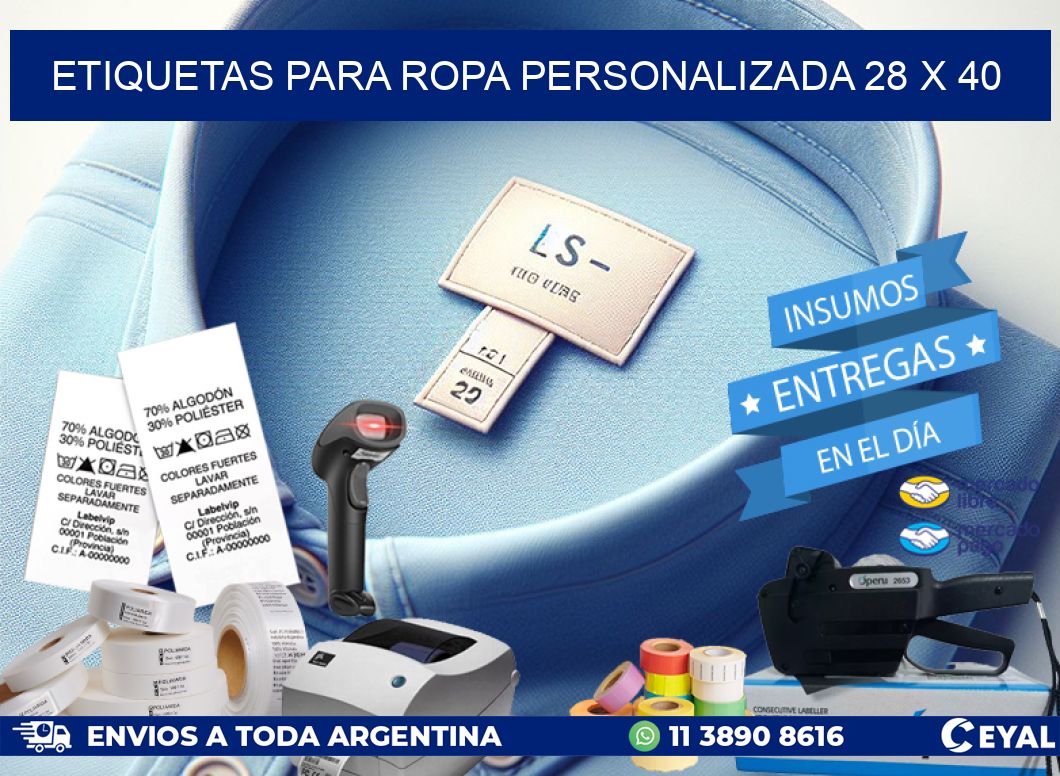 ETIQUETAS PARA ROPA PERSONALIZADA 28 x 40