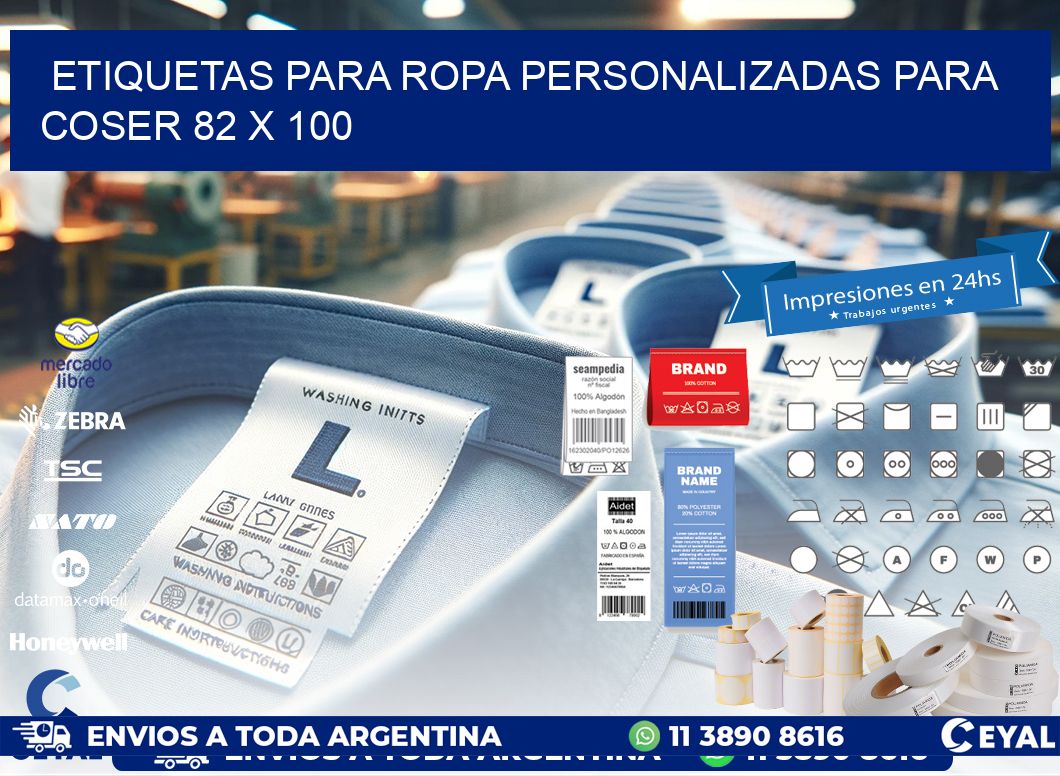 ETIQUETAS PARA ROPA PERSONALIZADAS PARA COSER 82 x 100