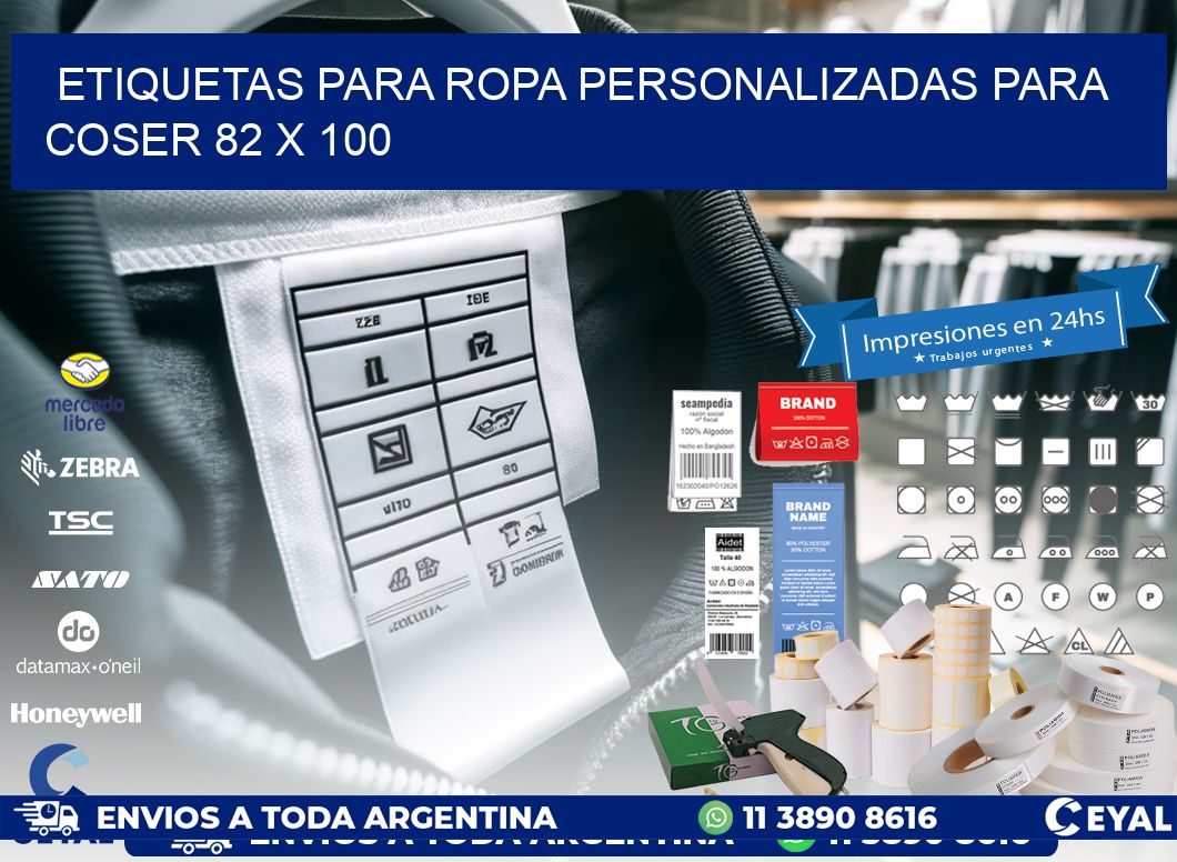 ETIQUETAS PARA ROPA PERSONALIZADAS PARA COSER 82 x 100