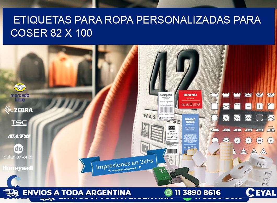 ETIQUETAS PARA ROPA PERSONALIZADAS PARA COSER 82 x 100