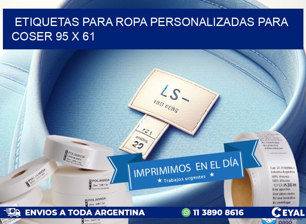 ETIQUETAS PARA ROPA PERSONALIZADAS PARA COSER 95 x 61