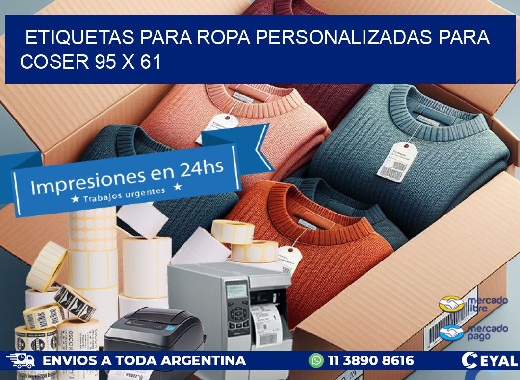 ETIQUETAS PARA ROPA PERSONALIZADAS PARA COSER 95 x 61