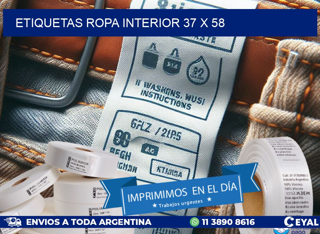 ETIQUETAS ROPA INTERIOR 37 x 58