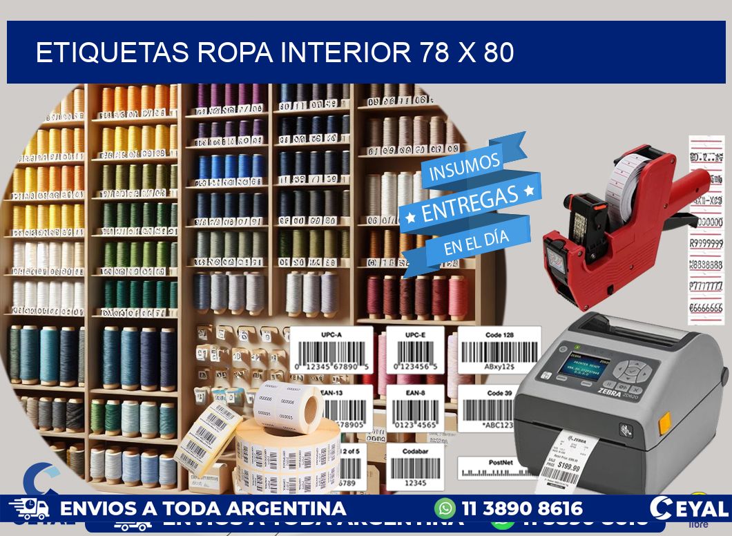 ETIQUETAS ROPA INTERIOR 78 x 80