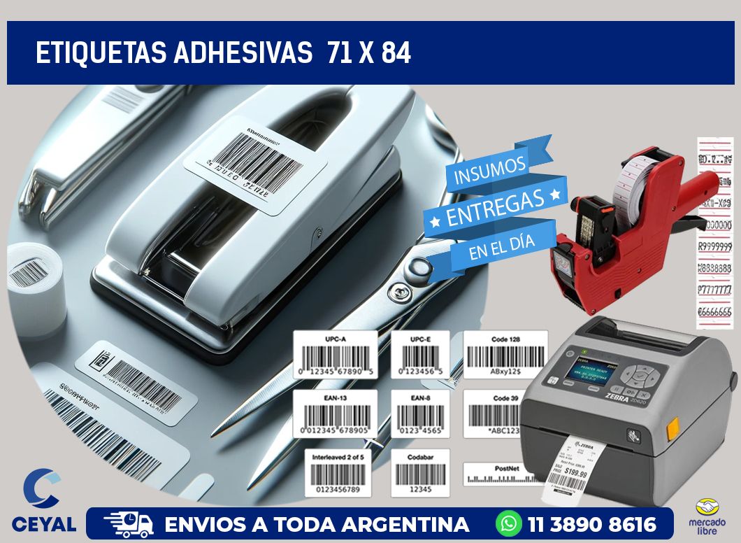 ETIQUETAS ADHESIVAS  71 x 84