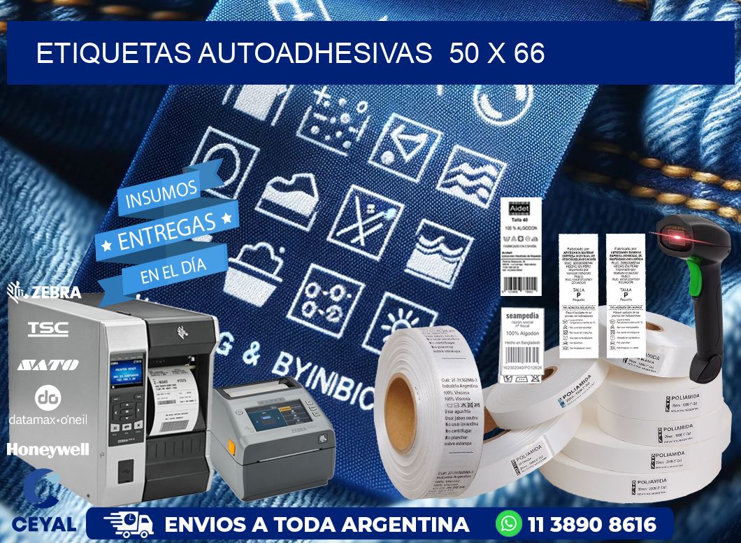 ETIQUETAS AUTOADHESIVAS  50 x 66
