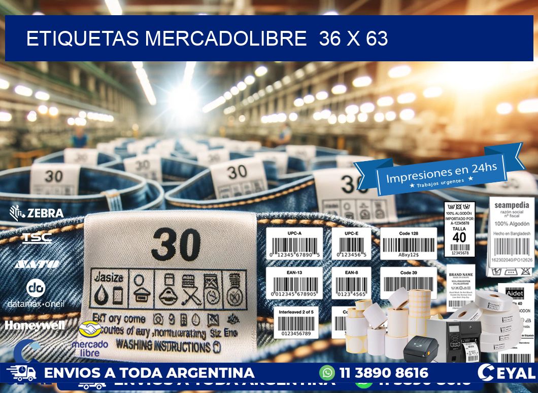 ETIQUETAS MERCADOLIBRE  36 x 63