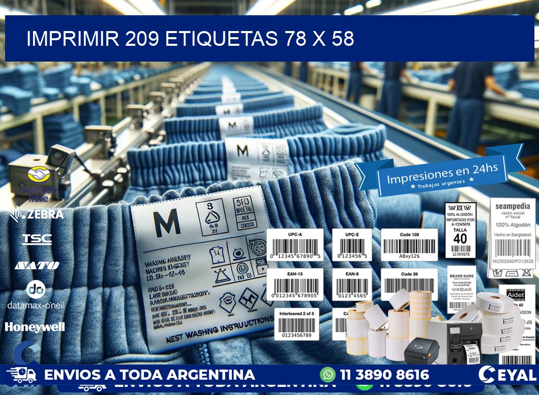IMPRIMIR 209 ETIQUETAS 78 x 58