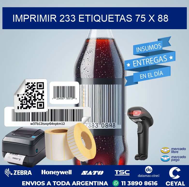 IMPRIMIR 233 ETIQUETAS 75 x 88